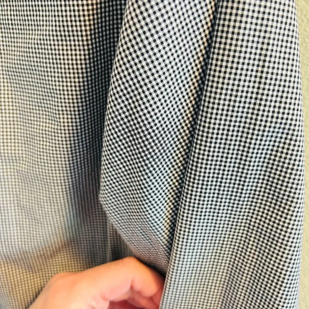 Ralph Lauren Plaid Dress Shirt Mens Size Medium White Navy Gingham Button Down - Picture 7 of 9